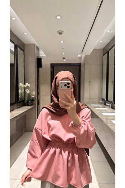 Çınar Couture KREP PEMBE BLUZ