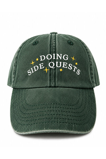 WeavedCo Doing Side Quests (in Side Quests) Written Embroidered Vintage Washe...