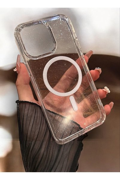 İtarz Transparent Glitter Phone Case Compatible with iPhone 12 Pro, Luxury Glitter Non-Yellowing Back Cover