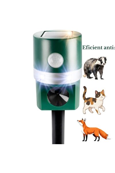 BuHa Cat and Fox Repellent Device with Ultrasound, Motion Sensor, 6 x LEDs, S...