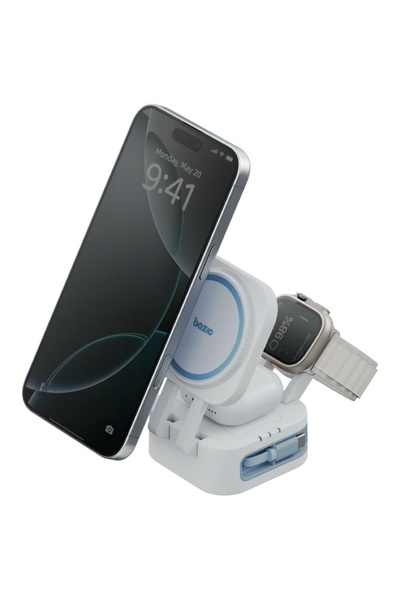 Energea GoMag Station Mini 3-σε-1 Αναδιπλούμενος Ασύρματος Φορτιστής MagSafe,...