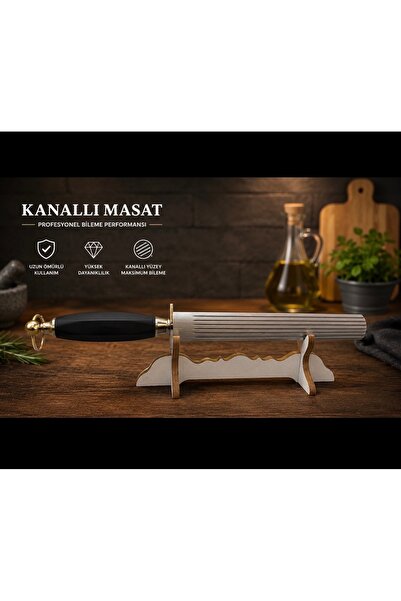 SERT ÇELİK Kanallı Masat Bıçak Bileyleyici 43 cm Kasap ve Profesyonel Mutfak
