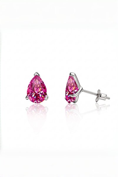 MEETMAY Rare Pink Moissanite Stud Earrings - 18K Gold Plated S925 Silver - 0....