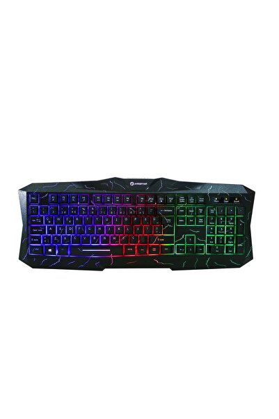 Polosmart PGM29 RGB LED Aydınlatmalı Kablolu Oyuncu Klavyesi 104 Tuşlu Ergono...