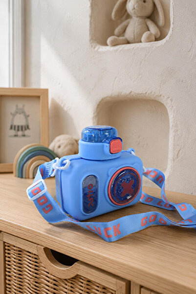 NESS HOME Camera Shaped Leak-Proof Polycarbonate Water Bottle with Straw and ...