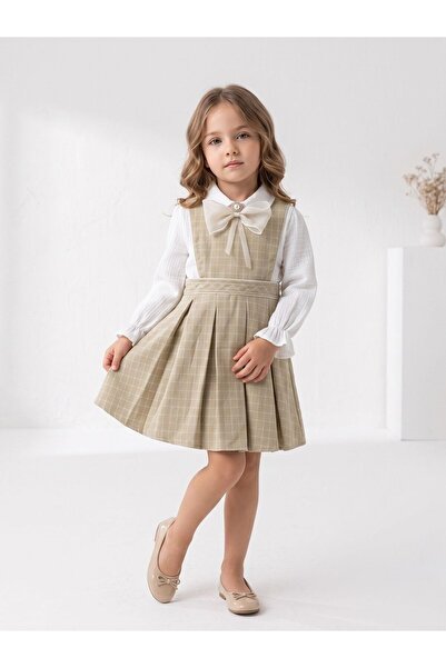 Cherrys Bebek Elite Collection Παιδικό Σετ Σαλοπέτα με Φιόγκο και Πουκάμισο