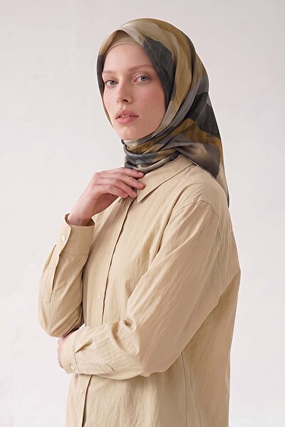 Levidor وشاح ملكي بنمط تجريدي بلون الخردل