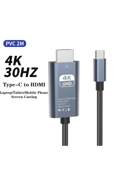 Choice 2m 4K 30HZ 4K USB-C to HDMI 60HZ Cable 2M, Type C to HDTV Cord for Pho...