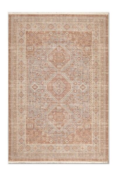 Halımax Crea Halı Kaizen ON05 %100 Pamuk Bej Krem Vintage Dokuma Dekoratif Sa...