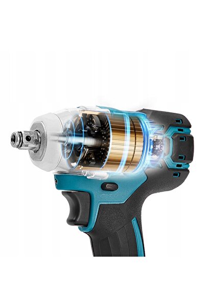 bedee Chei de impact fără fir 21V, cu viteză variabilă, 650Nm, 4.0Ah, 2 bater...