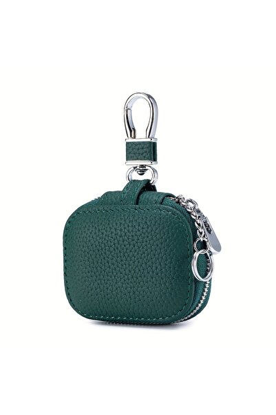 Choice7 dark green Earbud Carrying Case Small Compatible with PU Leather Earp...