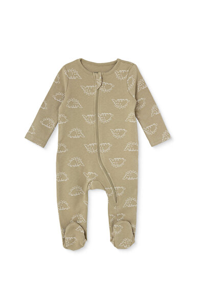 ebebek Hello Baby HelloBaby Erkek Bebek Tulum Dinozor Baskılı Fermuarlı Bisik...