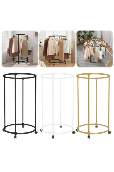 Generic Brand Suport de Haine Rotativ, din Metal, Organizare Spatiu, Durabil si Stabil 75 x 130 40 kg