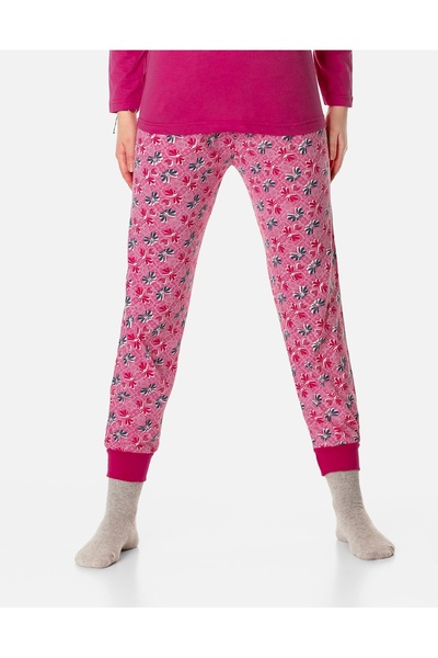 NO BRAND Pijama subțire de damă, cu bluză cu mânecă lungă și pantaloni lungi,...
