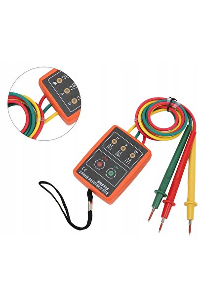 NO BRAND Tester de secvență și rotație a fazelor, Fazmetru trifazat AC Sm852B...