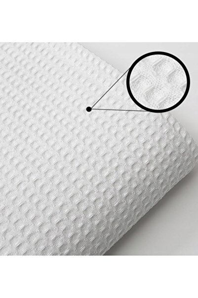 NO BRAND Tuva Home Set de 10 prosoape tip waffle din bumbac alb 50x90 cm