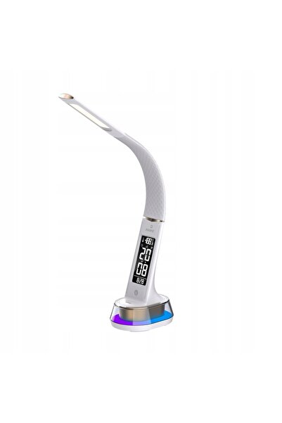 NO BRAND Lampă de birou LED pentru citit, cu ceas de noapte, alarmă, RGB și t...