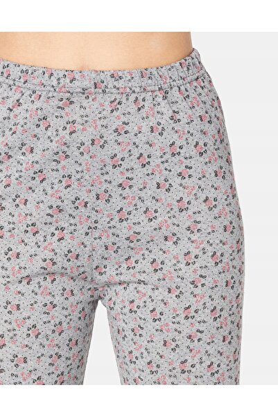 NO BRAND Set pijamale bumbac damă, tricou cu mânecă lungă + pantaloni 10927-7 XL