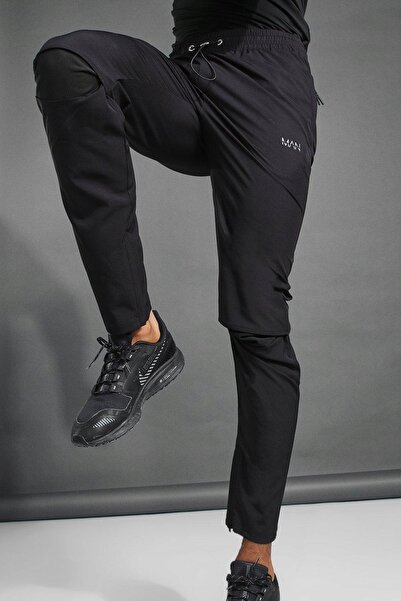NO BRAND Pantaloni sport Trening Negri Joggeri Fermoare Detalii reflectorizan...