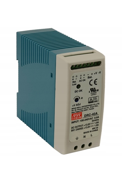 NO BRAND Sursă de alimentare bufferizată DIN Mean Well DRC-40A 12V 1.9A