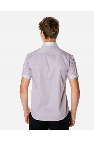 NO BRAND Cămașă elegantă de bărbat cu mâneci scurte Wy127-3 38/39