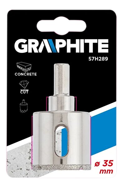 NO BRAND Burghiu diamantat pentru gresie, 35 mm, GRAPHITE