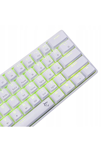 NO BRAND Tastatură mecanică de gaming 60% retroiluminată cu fir alb hotswap