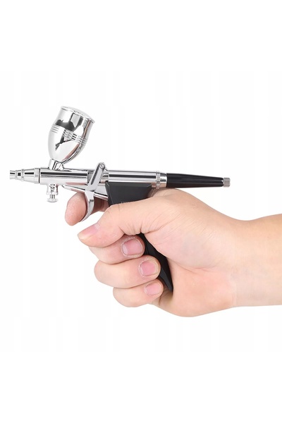 NO BRAND Pistol aerograf pentru vopsit, Kit de pictură modele, 3 duze 0.3/0.5...