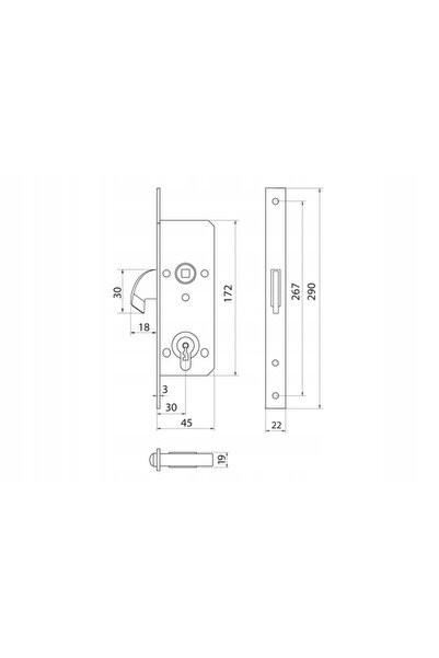 NO BRAND Cisa 46240 30 Oțel Inox Încuietoare cu cârlig + Zaczep