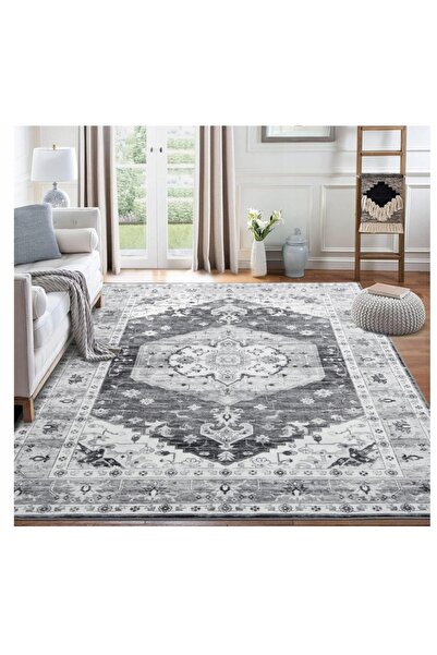 NO BRAND Covor Hausprofi 120X170 cm Antiderapant Mare Gri Modern