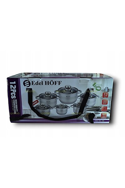 NO BRAND Set de oale Edel-Hoff din oțel inoxidabil 12 piese.