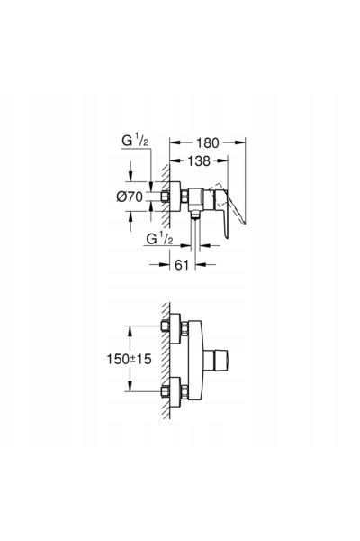 NO BRAND GROHE Robinet de serviciu cu o singură ieșire negru mat 242082432