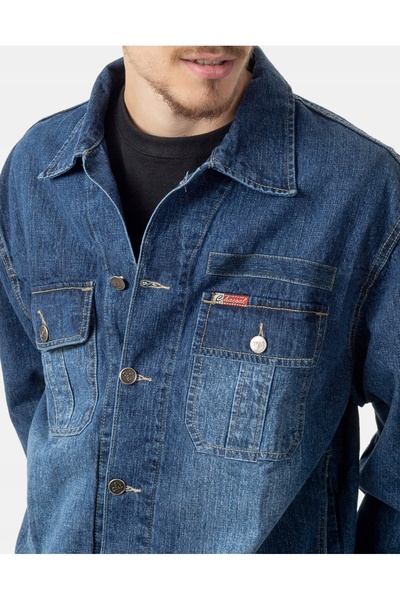 NO BRAND Hanorac Katana pentru bărbați, din denim, Jupa Jeans, albastru marin...