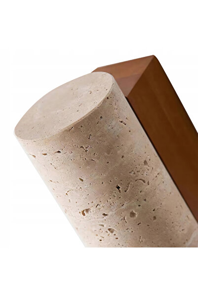 NO BRAND Aplică de perete din Travertin Natural Galben Tuba Modernă GU10