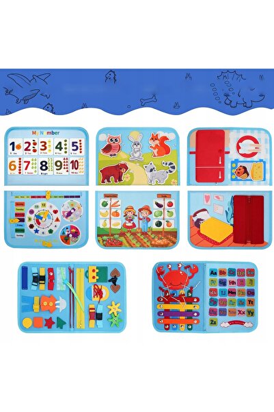 NO BRAND Busy Board Montessori, Carte de activități senzoriale, Jucărie educa...