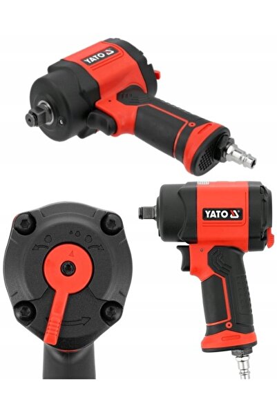 yato Cheie de impact pneumatică mini de 1/2'', 1100 Nm, cu carcasă compozită,...