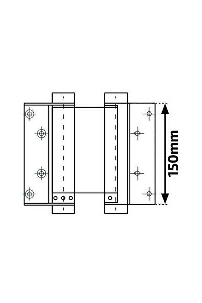 NO BRAND Balamă pentru ușă batantă 15 cm 150 mm patină