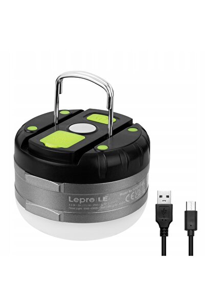 NO BRAND Lampă de camping LED reîncărcabilă USB, Power Bank 3600mAh, 5 moduri...