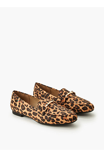 Renzo Ruganni Women Animal Print Slip-On Loafers