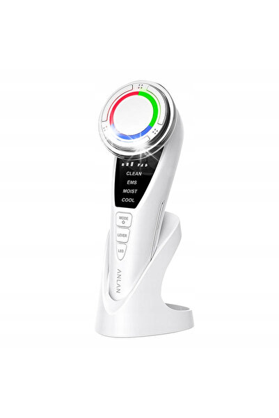 ANLAN Aparat de masaj facial cu ultrasunete cu terapie cu lumină pentru lifting