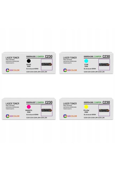 NO BRAND Nou 4X Toner C230 C235 CMYK pentru Xerox C230V_Dni C235V_Dni