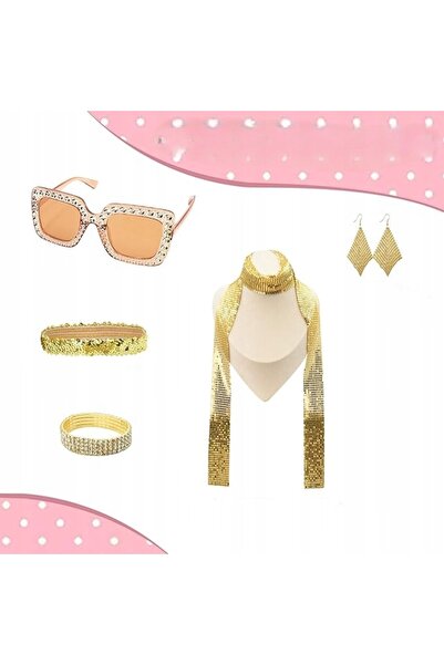 NO BRAND Accesorii Costume Femei Ochelari Disco Anii '80 Paiete Deghizare Hal...