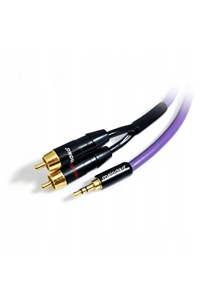 NO BRAND MELODIKA MDMJ2R120 PURPLE RAIN CABLU STEREO MINI JACK 3,5 - 2 RCA CI...