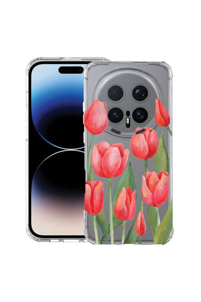 bestcase ®   Αντικραδασμική Θήκη Husa για Honor Magic 8 Pro, Κόκκινες Τουλίπε...