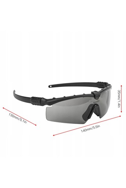 NO BRAND Ochelari tactici balistici Nighthawk Negru Fumuriu