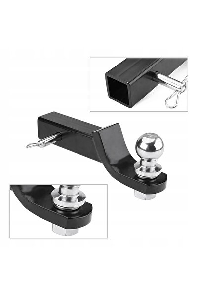 NO BRAND CÂRLIG DE REMORCĂ CU GÂRĂ DE 50 MM, ADAPTOR CÂRLIG REMORCĂ 2 INCI, 6...