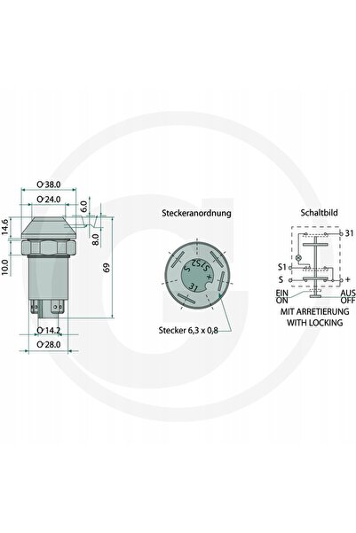 NO BRAND Deutz Fahr Comutator lumină de poziție 01177164