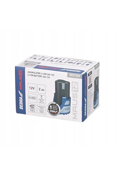 NO BRAND Acumulator Li-Ion Dedra Maus 2.0Ah 12V Fără efect de memorie