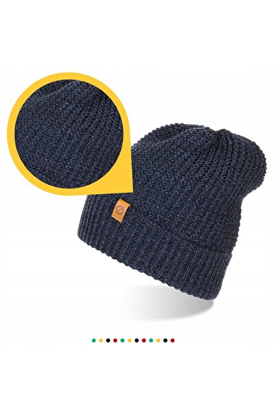 NO BRAND Căciulă de iarnă pentru bărbați, bleumarin, Brodrene, cu pliu extins...