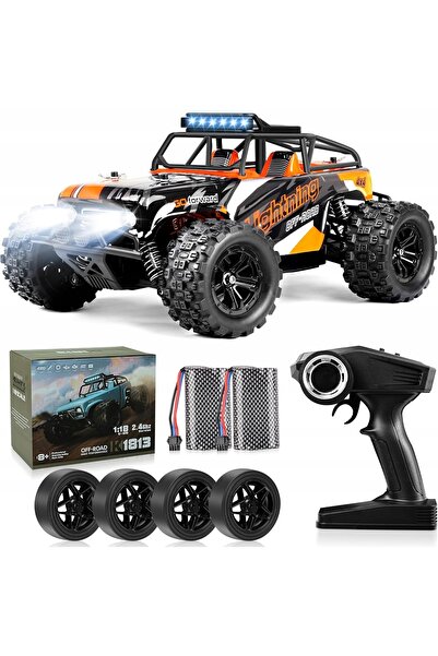 NO BRAND Mașină cu telecomandă off-road 1:18 4x4 45 Km/H Impermeabilă 2 Baterii